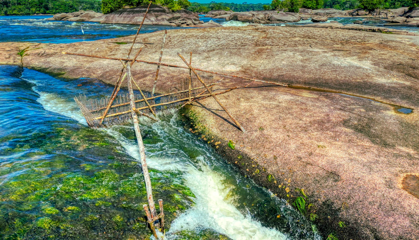 Indigenous fish trap in the Colombian Amazon
