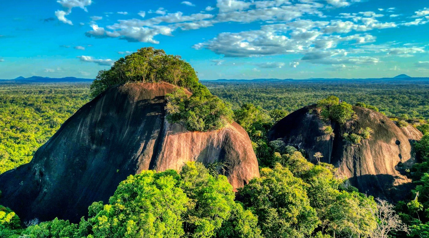 Hills and forest canopy in the Colombian Amazon